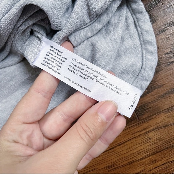 Eileen Fisher • Tencel Bateau Neck Top heather grey Stretch Terry tunic boat - Picture 6 of 7